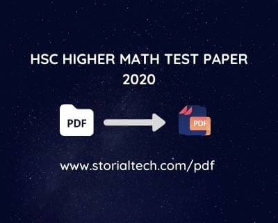 HSC HIGHER MATH TEST PAPER-2020