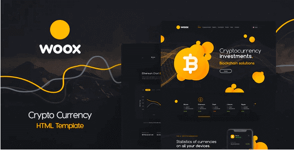 WOOX CRYPTO V2.0 - ICO,Coins and Cryptocurrency HTML Website Template