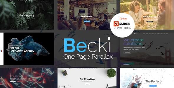 Becki V1.0 - Creative Prallax One Page Html Template