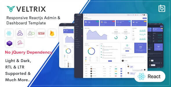 Veltrix v1.0 - React Js Admin & Dashboard Template