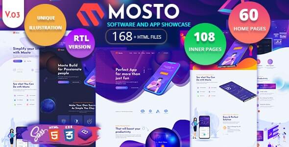 Mosto v4.0.1 - app landing page