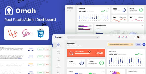 Omah v1.0 - Real Estate Laravel Bootstrap Admin Dashboard