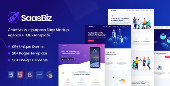 SaasBiz 1.0 - Saas Startup HTML Template