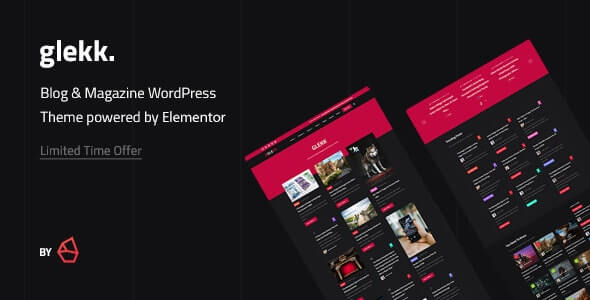 Glekk v1.2 - Elementor Blog & Magazine WordPress Theme