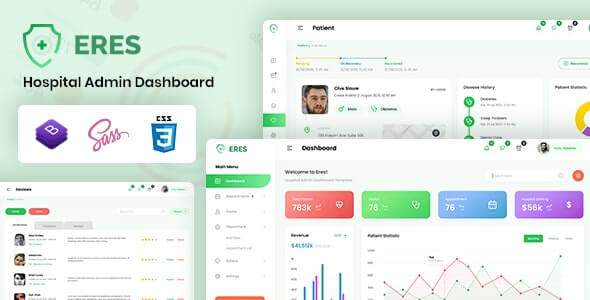 ERES v1.0 - Hospital Admin Dashboard Bootstrap HTML Template