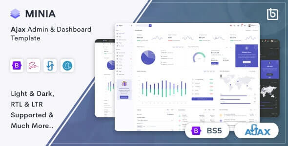 Minia v1.0 - Ajax Admin & Dashboard Template