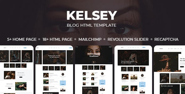 Kelsey v1.0 - Creative Personal Blog HTML Template