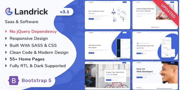 LANDRICK V3.1.1 - Saas & Software Bootstrap 5 Landing Page Template