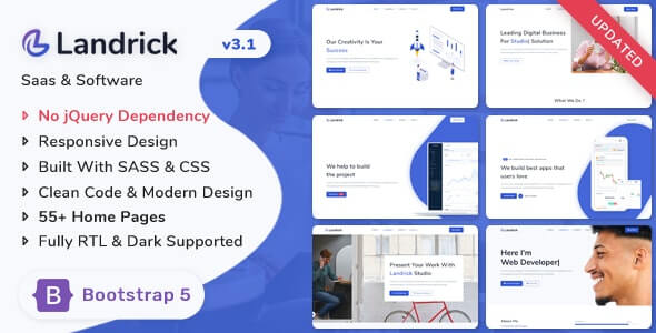 Landrick v3.8.0 - Saas & Software Bootstrap 5 Landing Page Template