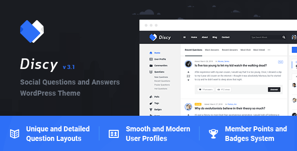 Discy v4.5.1 - Social Questions and Answers WordPress Theme