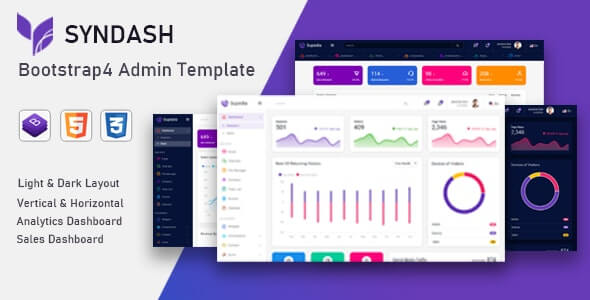 Syndash v1.0 – Bootstrap4 Admin Template