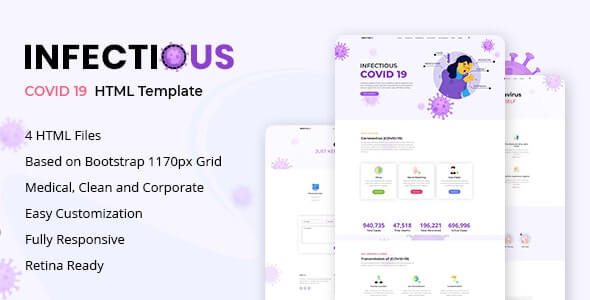 Infectious v1.0 - Coronavirus (COVID-19) Medical HTML Template