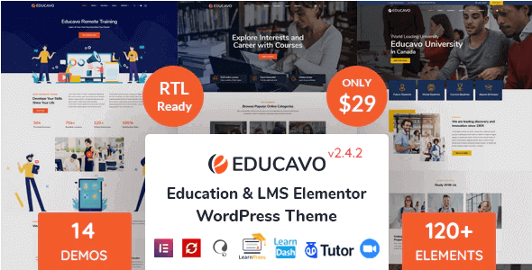 Educavo v2.4.2 - Online Courses & Education WordPress Theme