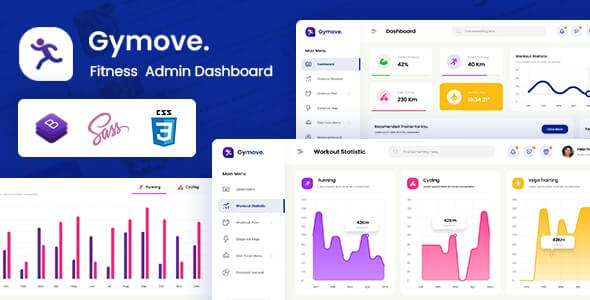 Gymove v1.0 - Fitness Admin Dashboard Bootstrap HTML Template