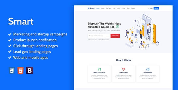 Smart v1.0 - Marketing HTML Landing Page Template