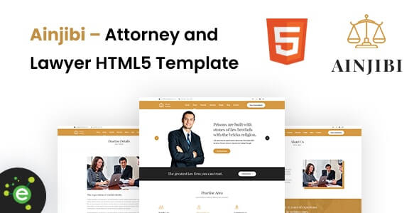 Ainjibi v1.0 – Attorney and Lawyer HTML5 Template