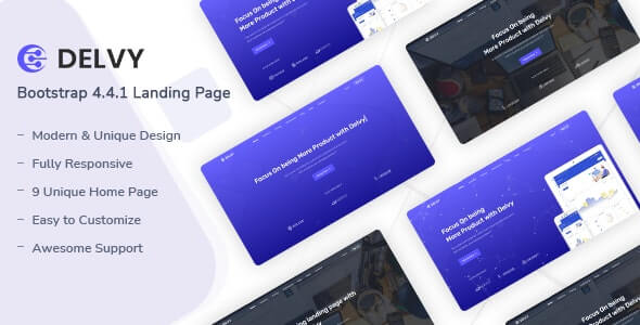 Delvy v1.0 - Responsive Landing Page Template