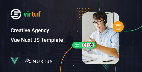 Virtuf v1.0 - Creative Agency Vue Nuxt JS Template