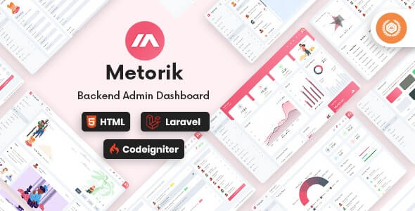 Metorik v2.0 - Laravel, Codeigniter, NodeJS & HTML Admin Template & Seed Project