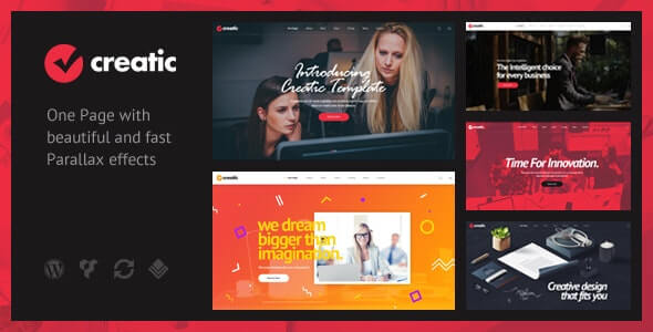 Creatic v1.1 - One Page Parallax WordPress