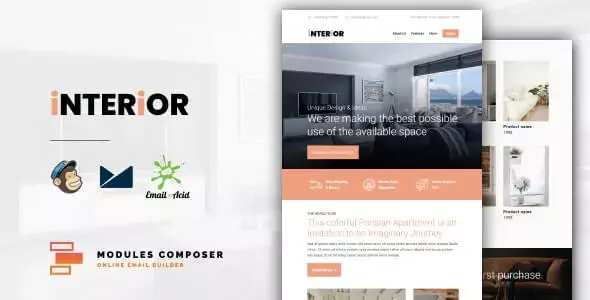 Interior v1.0 - E-Commerce Responsive Furniture and Interior design Email with Online Builder