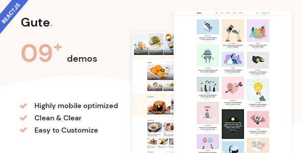 Gute v1.0 - React Next Minimalist Blog Template