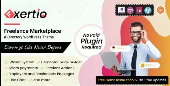 Exertio v1.0.4 - Freelance Marketplace WordPress Theme