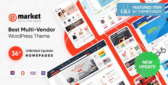 eMarket v5.1.0 - All-in-One Multi Vendor MarketPlace Elementor Theme