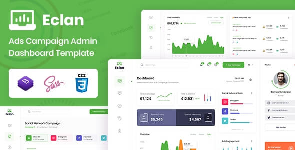 Eclan v1.0 - Ads Campaign Admin Dashboard Template