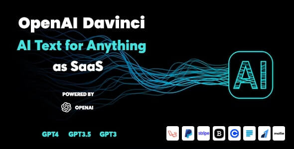 OpenAI Davinci v2.3 - AI Writing Assistant and Content Creator as SaaS - nulled