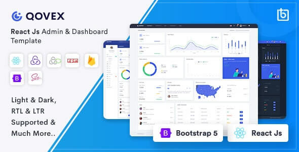 Qovex v1.0.0 - React Js Admin & Dashboard Template