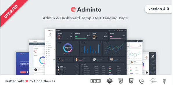 Adminto - Admin Dashboard Template