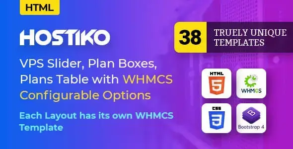 Hostiko - Hosting HTML & WHMCS Template With Isometric Design (8 February 2020)