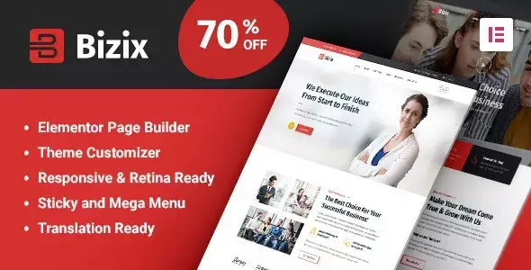 Bizix v2.0.0 - Corporate and Business WordPress Theme