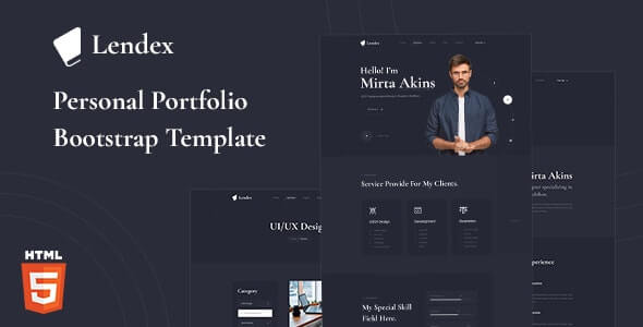 Lendex v1.0 - Personal Portfolio Bootstrap 5 Template