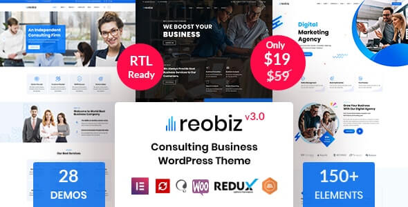 Reobiz v4.5 - Consulting Business WordPress Theme