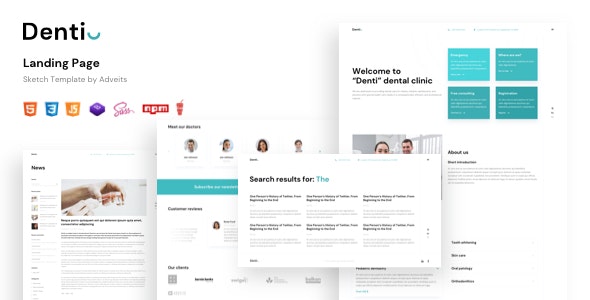 DENTI V1.0 - Landing page HTML Template