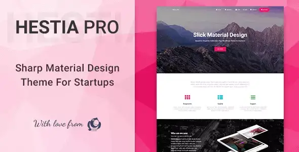 Hestia Pro v3.0.16 - Sharp Material Design Theme For Startups