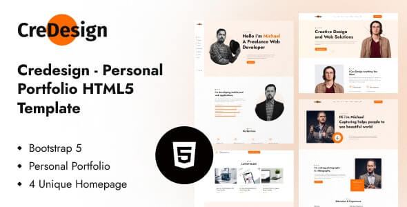 CreDesign – Personal Portfolio Template