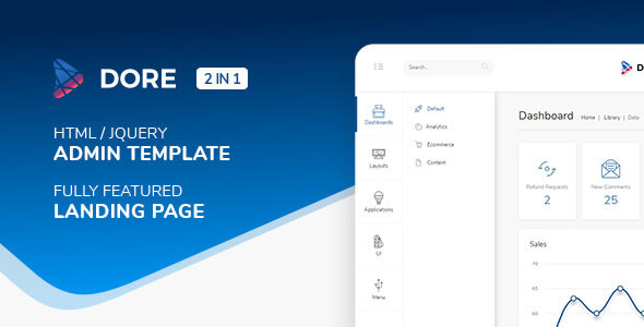 Dore v2.4.0 - Html jQuery Admin Template & Landing Page