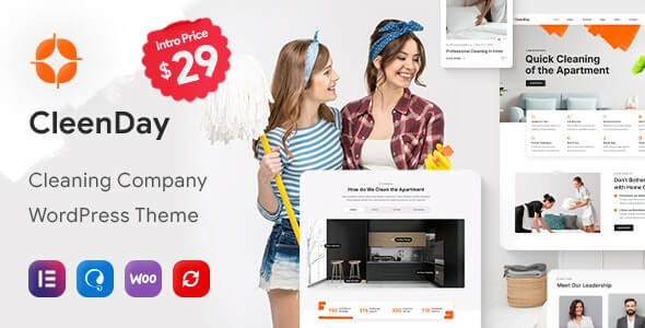 CleenDay v1.0.1 - Cleaning Company WordPress Theme