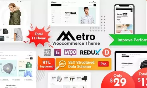 Metro v1.8.3 - Minimal WooCommerce WordPress Theme