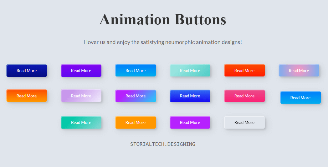 Candy Color Button Animation Design With Html and CSS